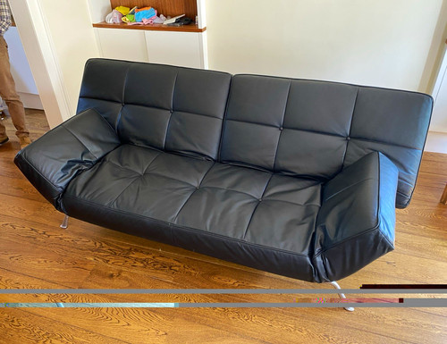 Ligne roset black leather - roset,