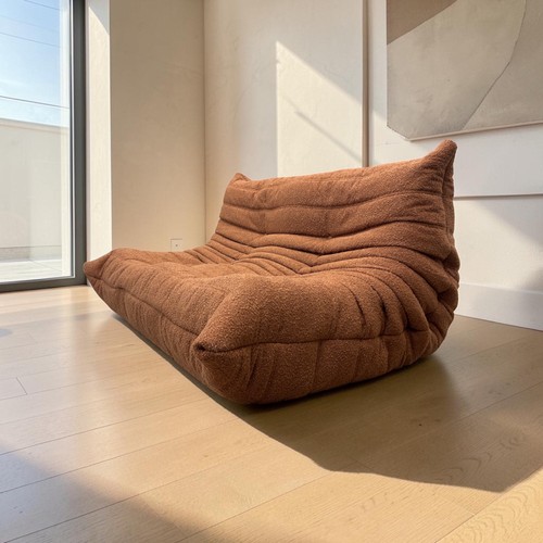 Sofa settee brown vintage - settee,