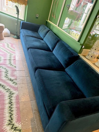 Large blue sofa style like - -,